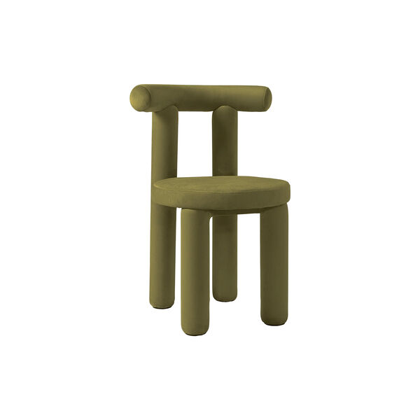 Calan Chair, velvet olive green Calan Chair, velvet olive green, Westwing Collection