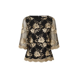 1039PBOAila blouse, black flower, PBO