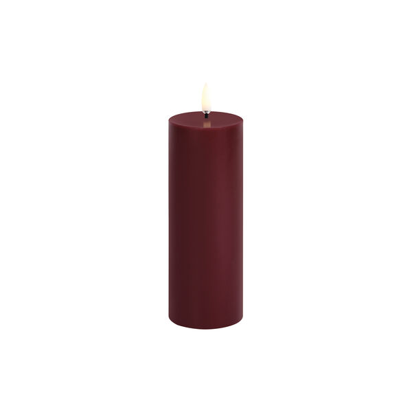 LED pillar candle, wine red, Uyuni Lighting