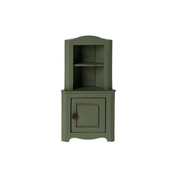 Mouse Corner Cabinet, dark green, Maileg