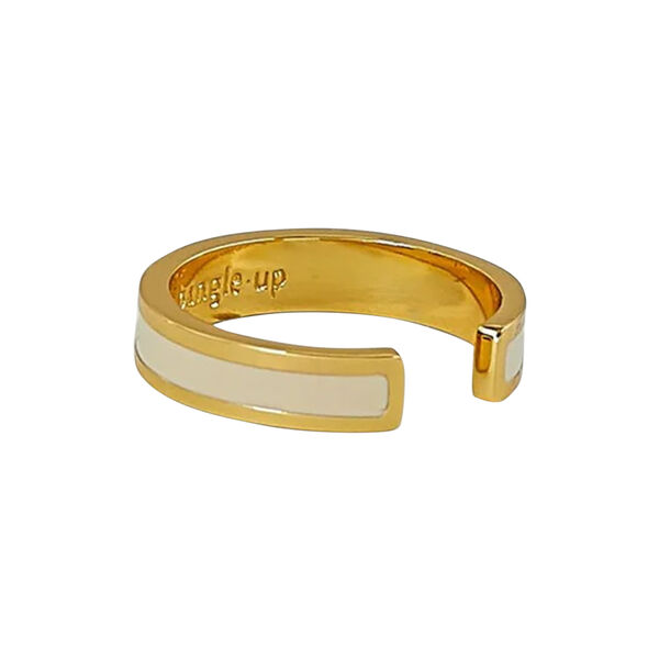 BANGLE justerbar ring, white sand, bangle up