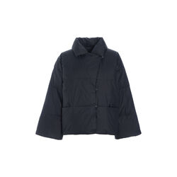 Feather down jacket with lapel, black, BITTE KAI RAND