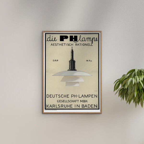 PH Lamp - White, Poster & Frame