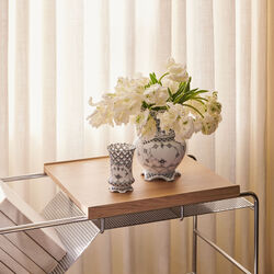 Black Fluted Full Lace vase 11 cm, Royal Copenhagen