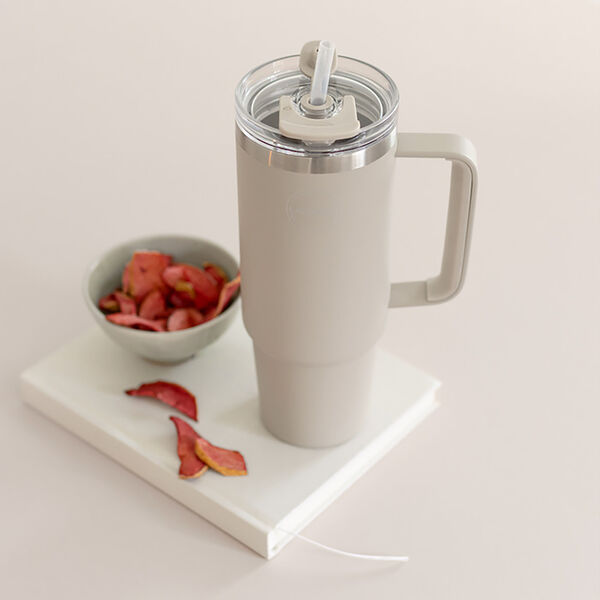 Thermo Cup With Straw, cream beige Thermo Cup With Straw, cream beige, AYA&IDA