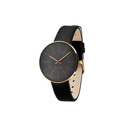 Bankers Wrist Watch, grey/gold/black, Arne Jacobsen Watches