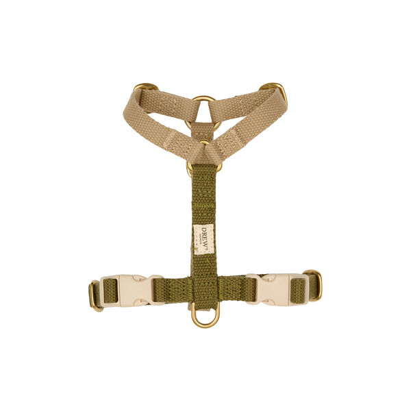 Soft & adjustable dog harness, olive, Drew's Dogwear