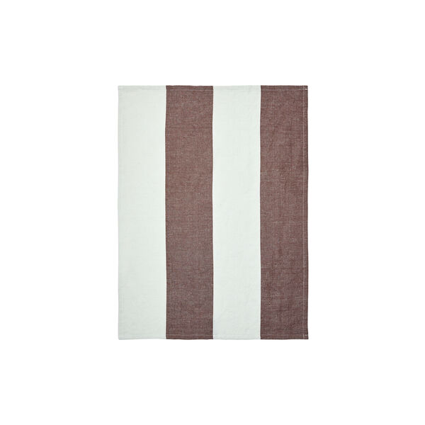 Hale Tea Towel, chestnut/frosted lime, Ferm Living