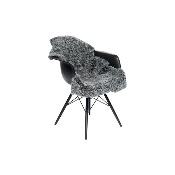 New Zealand Shot Wool & Curly Sheepskin, light grey snowtop, NATURES Collection