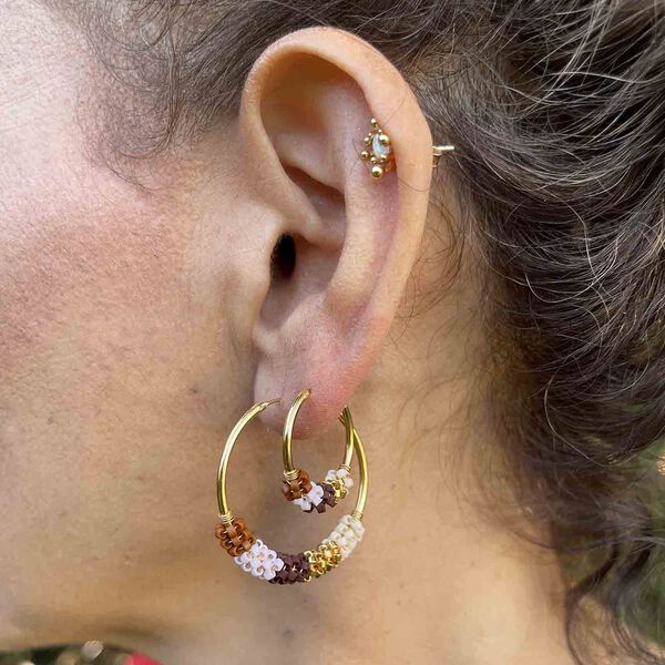 Sanne Earrings, cappuccino, Nuni Copenhagen