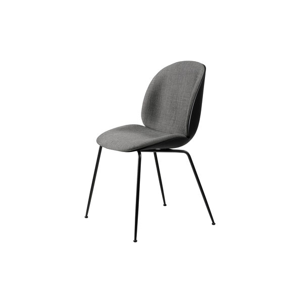 Beetle Dining Chair Front Upholstered, Remix 152/black matt, GUBI