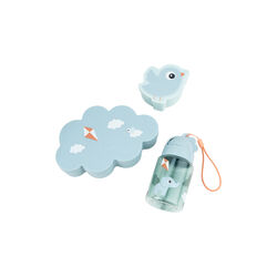 Playground Lunch & Snack Box with Straw Bottle, blue, Done by Deer