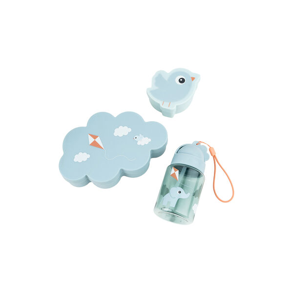 Playground Lunch & Snack Box with Straw Bottle, blue Playground Lunch & Snack Box with Straw Bottle, blue, Done by Deer