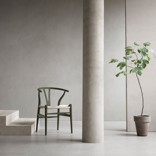 CH24 Wish Bone Chair, soft seaweed, Carl Hansen & Søn
