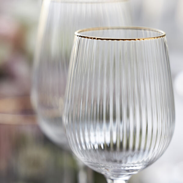 Palermo Gold White Wine Glass 4 pcs, Lyngby Glas