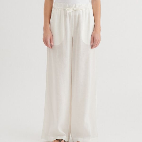 Carina Pants, bright white, Basic Apparel