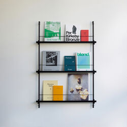 Magazine Shelving Medium, black/black, MOEBE