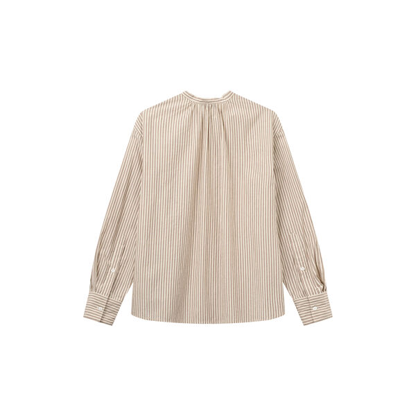 Isolde Shirt, brown beach stripe, Studio Feder