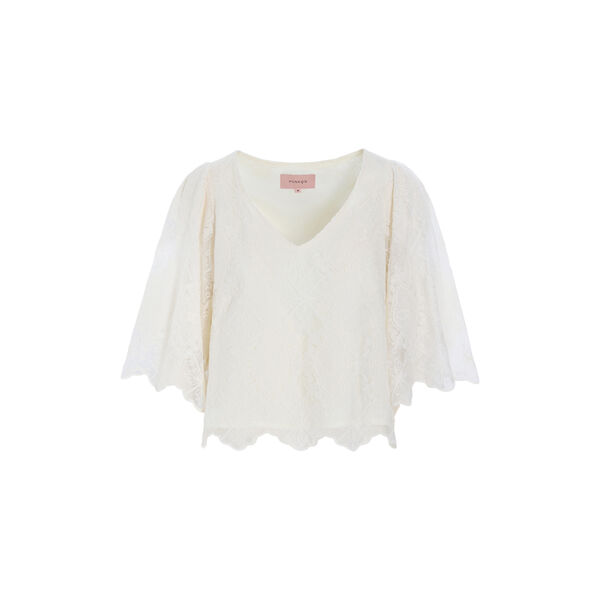 Lulu Lace Blouse, cream lace, HUNK&Oslash;N