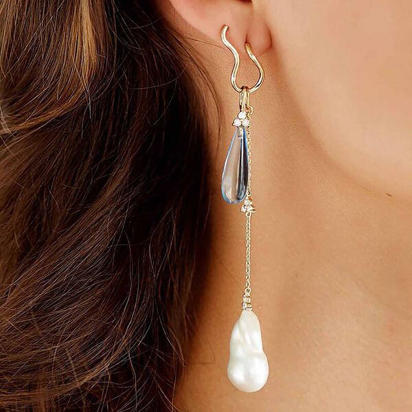 Fryd Wave Earstud Right, gold, Ro Copenhagen