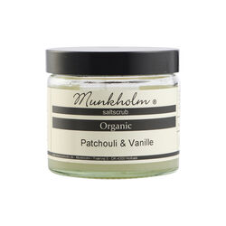 Organic Salt Scrub, patchouli & vanilla, Munkholm