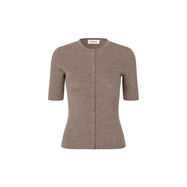 Hirokimd SS cardigan, chocolate chip, Modstr&ouml;m