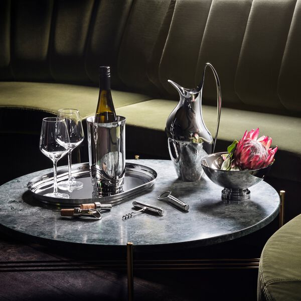 Manhattan Ice Bucket with Ice Tong Manhattan Ice Bucket with Ice Tong, Georg Jensen