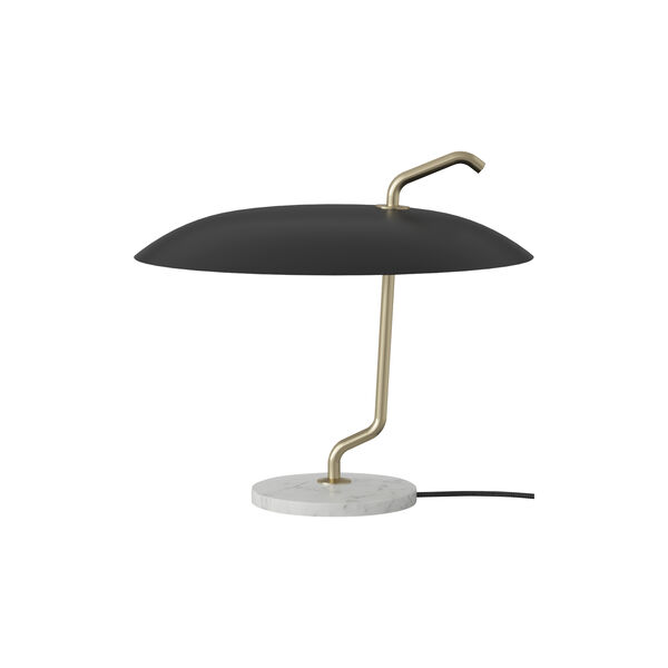 Model 537 Table Lamp, brass/black/white, Astep