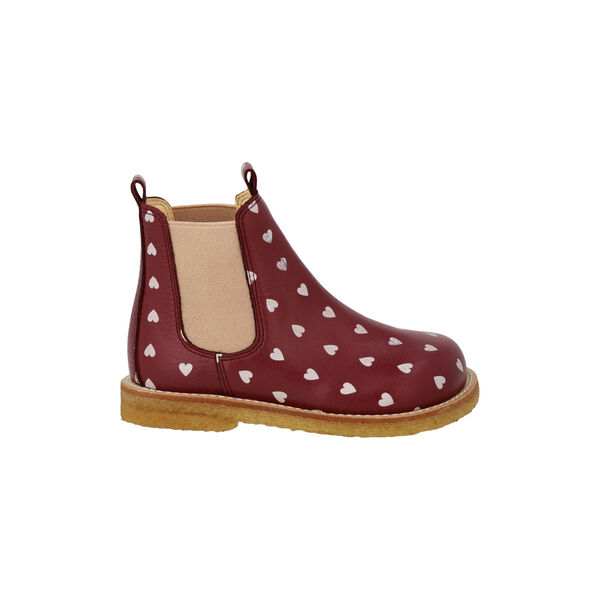 Classic Chelsea Boot, berry hearts/rose elastic, ANGULUS