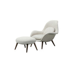 Swoon Chair and Ottomann, Maple 222, Fredericia Furniture