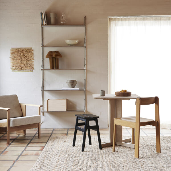 Angle Standard Stool, black, Form & Refine