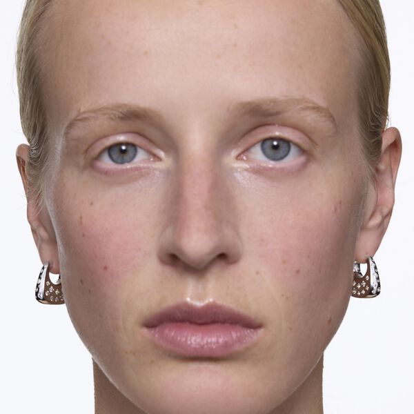 Tote Flash Earring, silver, Maria Black