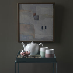 Fluted Contrast Mug 35 cl, lichen, Royal Copenhagen