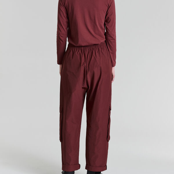 Fukkura poplin Cargo Trousers, maroon Fukkura poplin Cargo Trousers, maroon, BITTE KAI RAND