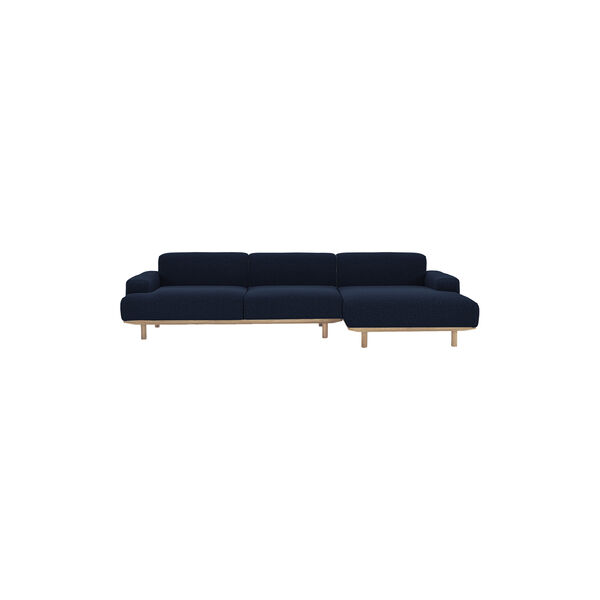 Reason 2 Seater Sofa with Chaiselong, Crush 150, Bruunmunch Furniture