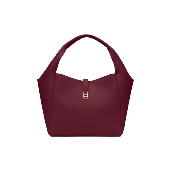 Zaira Hobo Bag  | Medium | Burgundy, Aigner