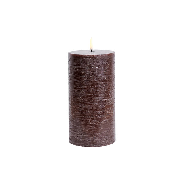 LED Pillar Candle 15 cm, brown, Uyuni Lighting