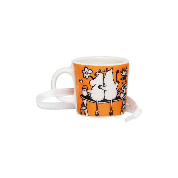 Moomin mini mug Love, orange, Moomin Arabia