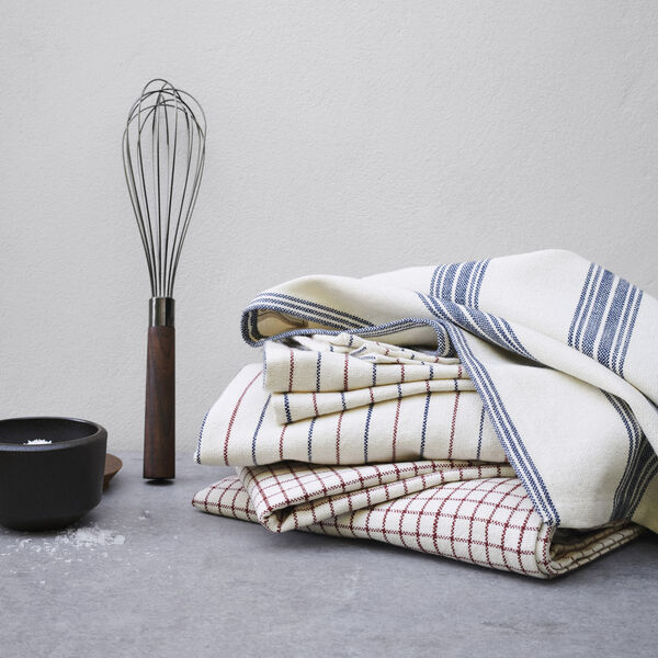 Garn Teatowel, blue/terracotta, Rosendahl