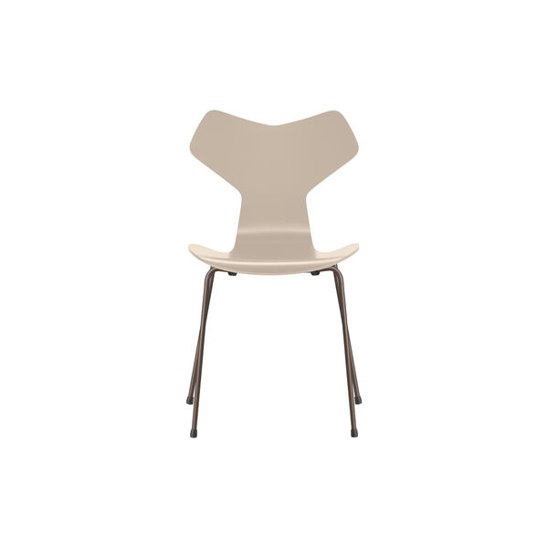 Grand Prix&trade; 3130 Fully Lacquered Chair, light beige/brown bronze, Fritz Hansen