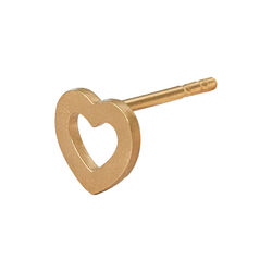 Petit Open Love Heart Earring Single, gold, Stine A Jewelry