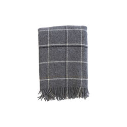Tartan Throw, dark grey, Klippan Yllefabrik