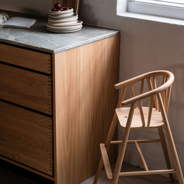 Saga Highchair, oak, OAKLINGS