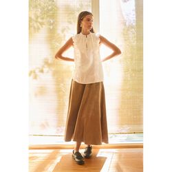1014PBOJono suede long skirt, camel, PBO