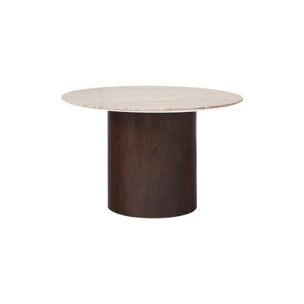 Abby Dining Table, light beige/dark wood, Westwing Collection