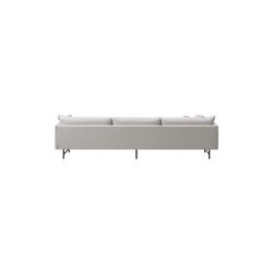 FF5655 95 3-seater Sofa Chaise, light beige/black, Fredericia Furniture