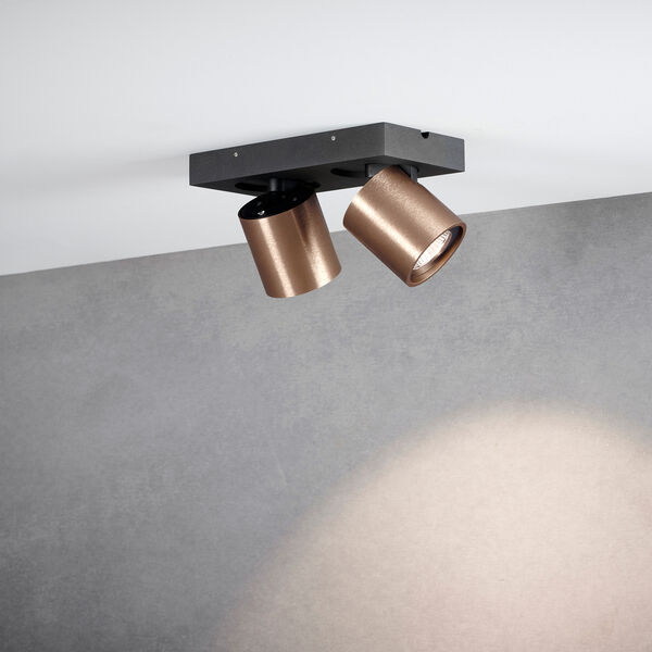 FOCUS 2 Ceiling Spotlight, rose gold FOCUS 2 Ceiling Spotlight, rose gold, LIGHT-POINT