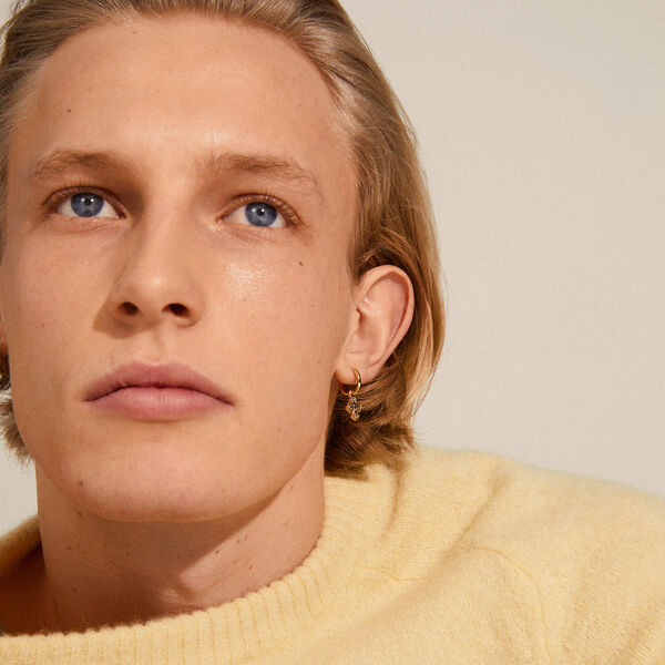 DAGMAR Huggie Earrings, gold plated, Pilgrim