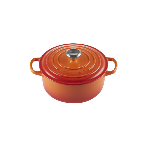 Signature round cast iron pot &Oslash; 20 cm, volcanic, Le Creuset