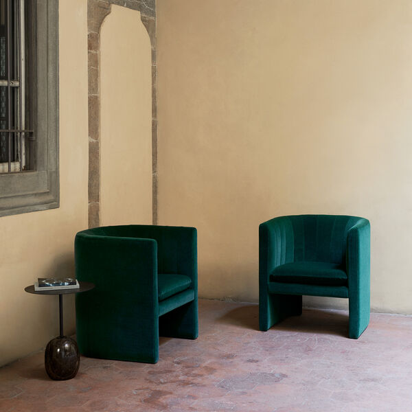 Lato Table LN8 Lounge Table, Verde Alpi marble/deep green, &Tradition